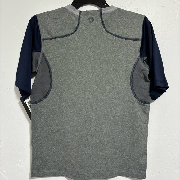 DeMarini Boys CoMotion Under Uniform Game Shirt NWT Gray Navy Mid Youth Medium - Picture 3 of 3
